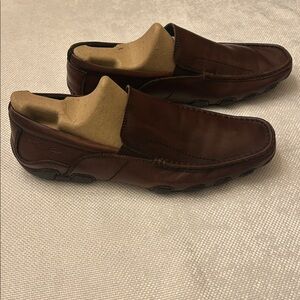 Kenneth Cole Pass the Bar Dark Brown Leather Slip-On Loafers Size 9M